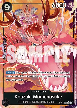 Kouzuki Momonosuke (085) (Alternate Art) (OP16-085) [The Time of Battle] Foil