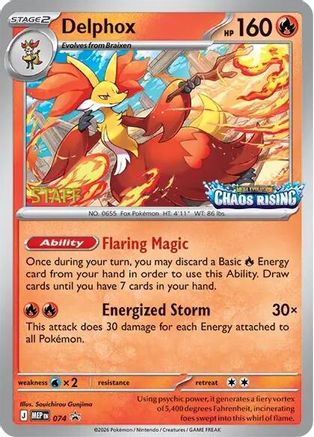 Delphox - 074 [Staff] (74) [ME: Mega Evolution Promo] Holofoil