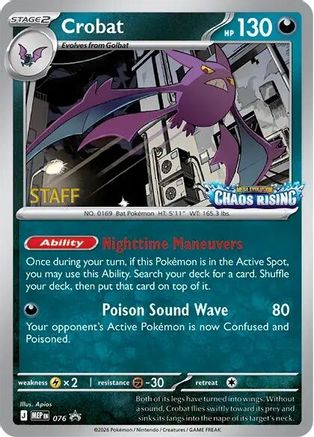 Crobat - 076 [Staff] (76) [ME: Mega Evolution Promo] Holofoil