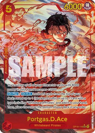 Portgas.D.Ace (118) (Alternate Art) (OP16-118) [The Time of Battle] Foil - Deck Out Gaming
