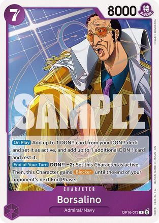 Borsalino (OP16-073) [The Time of Battle] Foil - Deck Out Gaming