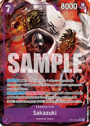 Sakazuki (Alternate Art) (OP16-065) [The Time of Battle] Foil - Deck Out Gaming