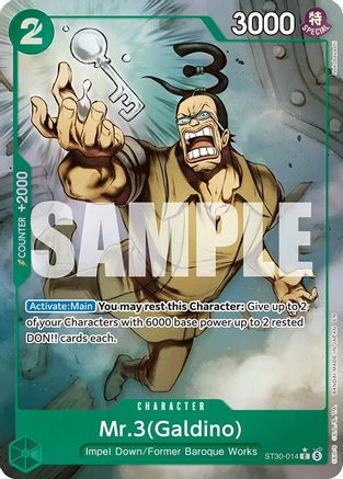 Mr.3(Galdino) (Full Art) (ST30-014) [Starter Deck EX: Luffy & Ace] Foil-1