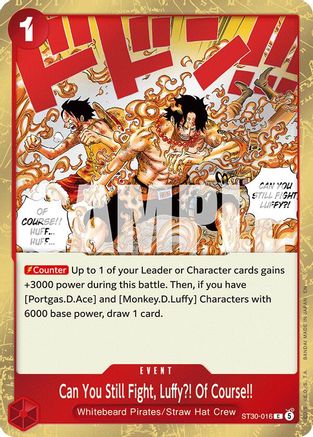 Can You Still Fight, Luffy?! Of Course!! (ST30-016) [Starter Deck EX: Luffy & Ace] - Deck Out Gaming