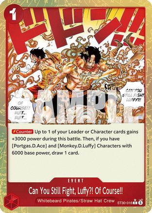 Can You Still Fight, Luffy?! Of Course!! (Parallel) (ST30-016) [Starter Deck EX: Luffy & Ace] Foil - Deck Out Gaming