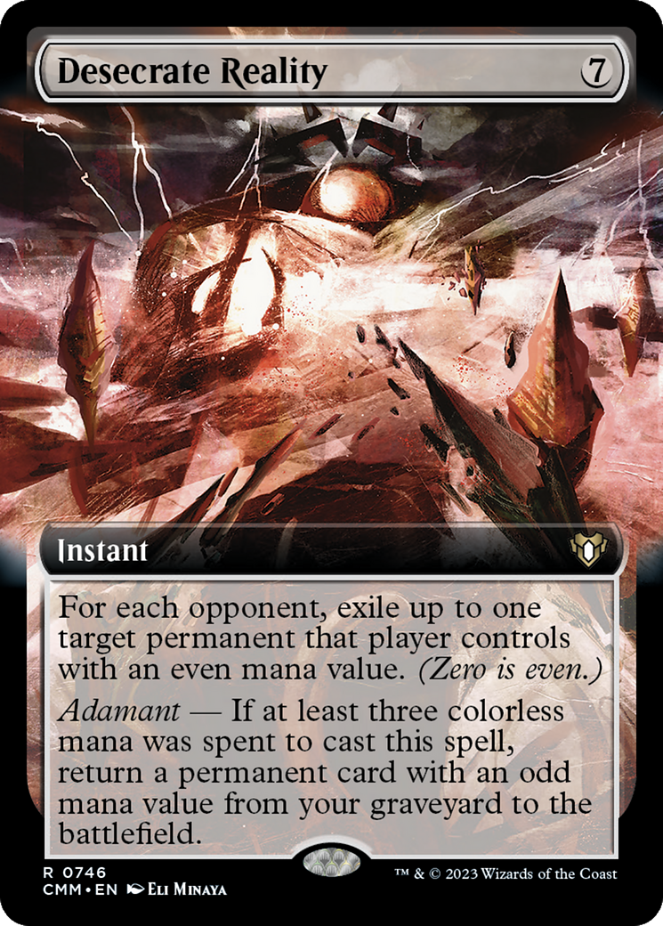 Desecrate Reality (Extended Art) (746) [Commander Masters] foil - Deck Out Gaming