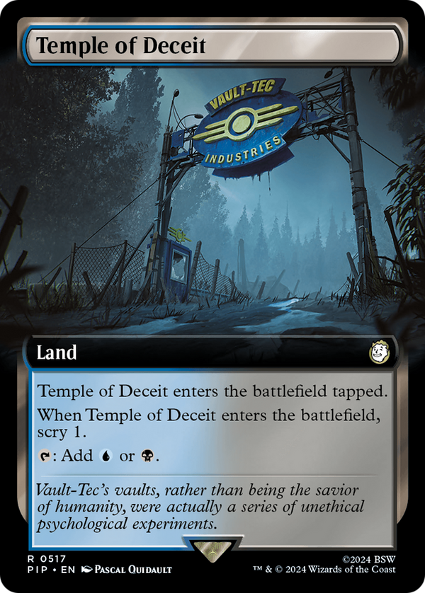 Temple of Deceit (Extended Art) (517) [Fallout] foil - Deck Out Gaming