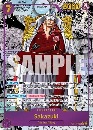 Sakazuki (Manga) (OP16-065) [The Time of Battle] Foil - Deck Out Gaming