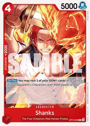 Shanks (OP16-006) [The Time of Battle] - Deck Out Gaming