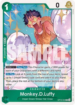 Monkey.D.Luffy (034) (OP16-034) [The Time of Battle] Foil-1