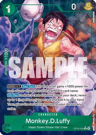 Monkey.D.Luffy (034) (Alternate Art) (OP16-034) [The Time of Battle] Foil-1
