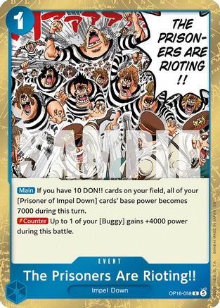 The Prisoners Are Rioting!! (OP16-058) [The Time of Battle] Foil - Deck Out Gaming