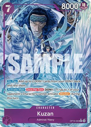 Kuzan (Alternate Art) (OP16-063) [The Time of Battle] Foil-1