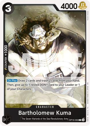 Bartholomew Kuma (093) (OP16-093) [The Time of Battle] - Deck Out Gaming