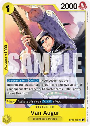 Van Augur (OP16-103) [The Time of Battle] - Deck Out Gaming