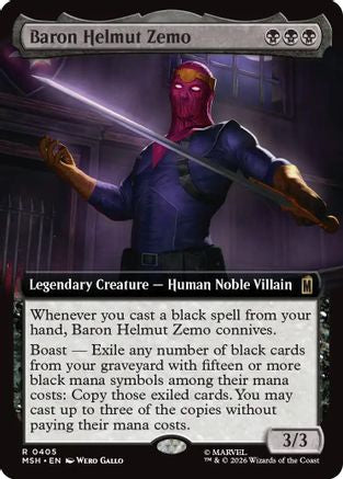 Baron Helmut Zemo (Extended Art) (405) [Marvel Super Heroes] - Deck Out Gaming