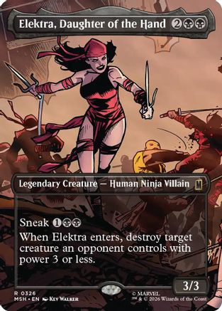 Elektra, Daughter of the Hand (Borderless) (326) [Marvel Super Heroes] foil - Deck Out Gaming