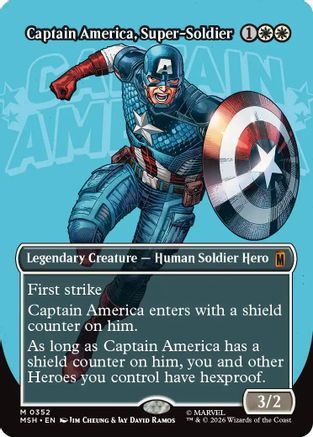 Captain America, Super-Soldier (Borderless) (0352) (352) [Marvel Super Heroes] - Deck Out Gaming
