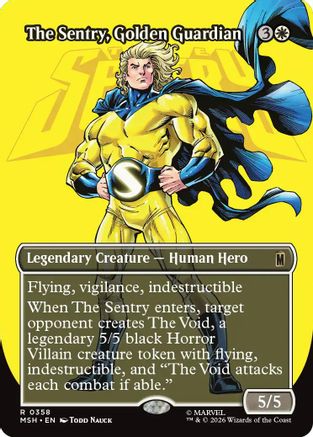 The Sentry, Golden Guardian (Borderless) (358) [Marvel Super Heroes] - Deck Out Gaming