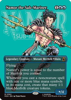 Namor the Sub-Mariner (Borderless) (362) [Marvel Super Heroes] foil - Deck Out Gaming