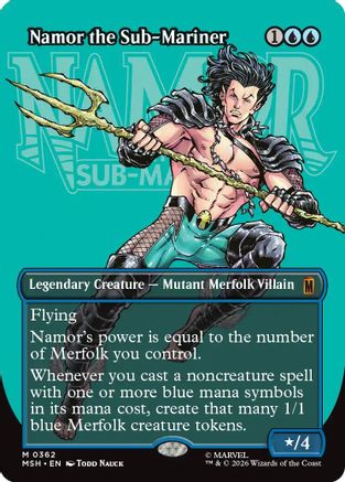 Namor the Sub-Mariner (Borderless) (362) [Marvel Super Heroes] foil - Deck Out Gaming