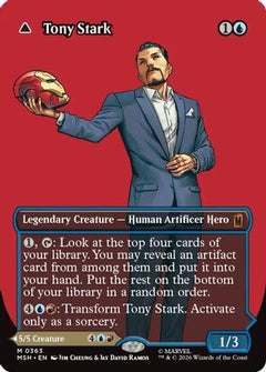 Tony Stark (Borderless) (0363) (363) [Marvel Super Heroes] foil - Deck Out Gaming