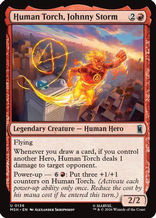 Human Torch, Johnny Storm (136) [Marvel Super Heroes] - Deck Out Gaming