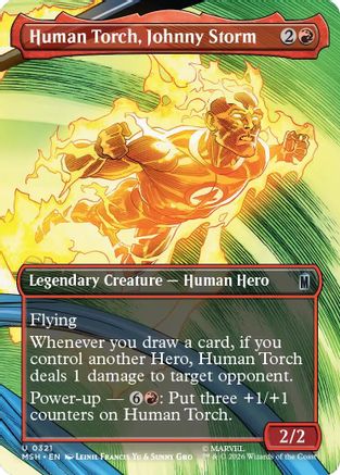 Human Torch, Johnny Storm (Borderless) (321) [Marvel Super Heroes] - Deck Out Gaming