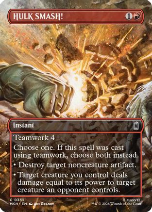 HULK SMASH! (Borderless) (332) [Marvel Super Heroes] foil - Deck Out Gaming