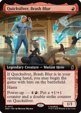Quicksilver, Brash Blur (Extended Art) (412) [Marvel Super Heroes] - Deck Out Gaming