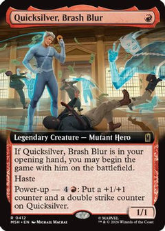 Quicksilver, Brash Blur (Extended Art) (412) [Marvel Super Heroes] - Deck Out Gaming
