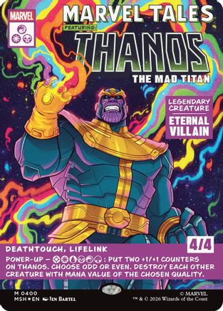 Thanos, The Mad Titan (Borderless) (0400) (400) [Marvel Super Heroes] foil - Deck Out Gaming