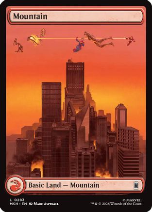 Mountain (0283) (283) [Marvel Super Heroes] foil - Deck Out Gaming