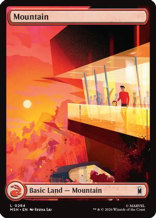 Mountain (0284) (284) [Marvel Super Heroes] foil - Deck Out Gaming