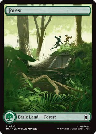 Forest (0285) (285) [Marvel Super Heroes] foil - Deck Out Gaming