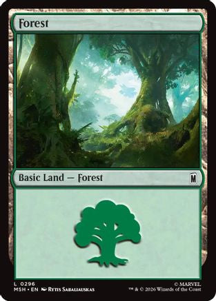 Forest (0296) (296) [Marvel Super Heroes] foil - Deck Out Gaming