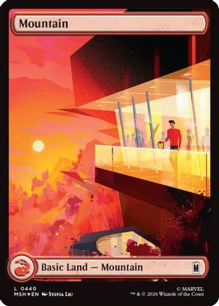 Mountain (0440) (Surge Foil) (440) [Marvel Super Heroes] foil - Deck Out Gaming
