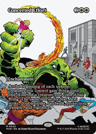 Concerted Effort (Borderless) (42) [Marvel Universe Eternal-Legal] - Deck Out Gaming
