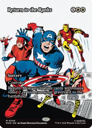 Return to the Ranks (Borderless) (48) [Marvel Universe Eternal-Legal] foil - Deck Out Gaming