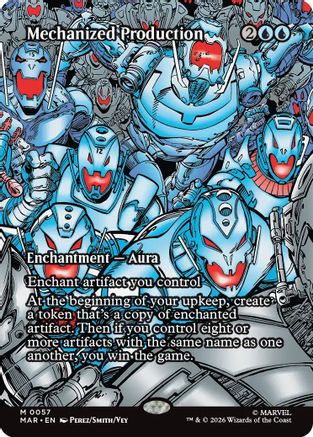 Mechanized Production (Borderless) (57) [Marvel Universe Eternal-Legal] foil - Deck Out Gaming