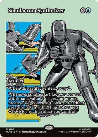 Simulacrum Synthesizer (Borderless) (61) [Marvel Universe Eternal-Legal] foil - Deck Out Gaming