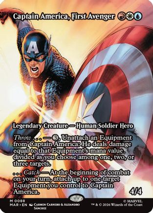 Captain America, First Avenger (Borderless) (88) [Marvel Universe Eternal-Legal] foil - Deck Out Gaming