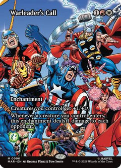 Warleader's Call (Borderless) (96) [Marvel Universe Eternal-Legal] foil - Deck Out Gaming