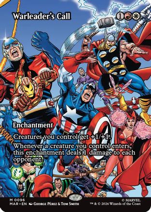 Warleader's Call (Borderless) (96) [Marvel Universe Eternal-Legal] foil - Deck Out Gaming