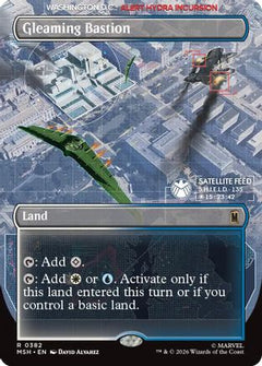 Gleaming Bastion (Borderless) (382) [Marvel Super Heroes] foil - Deck Out Gaming