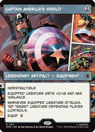 Captain America's Shield (Borderless) (0311) (311) [Marvel Super Heroes] - Deck Out Gaming