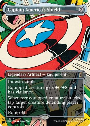 Captain America's Shield (Borderless) (0317) (317) [Marvel Super Heroes] foil - Deck Out Gaming