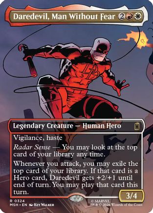 Daredevil, Man Without Fear (Borderless) (0324) (324) [Marvel Super Heroes] - Deck Out Gaming