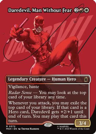 Daredevil, Man Without Fear (Borderless) (0372) (372) [Marvel Super Heroes] - Deck Out Gaming