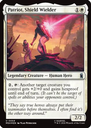 Patriot, Shield Wielder (Surge Foil) (444) [Marvel Super Heroes] foil - Deck Out Gaming